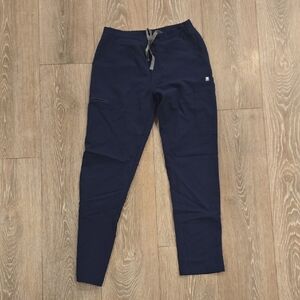Figs Blue Cargo Pants with Elastic Waistband